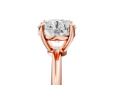 Rose gold Round Solitaire Diamond Ring with 4-Prong Setting on a Classic Band_29