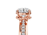 Rose gold Round Solitaire Diamond Ring with Channel Set Band and Six-Prong Setting_55