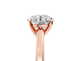 Rose gold Round Solitaire Diamond Ring with Four-Prong Setting and Classic Band_9