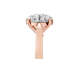 Rose gold Round Solitaire Diamond Ring with Four-Prong Setting and Tapered Band 5