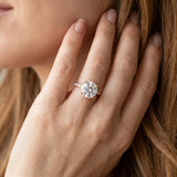 Rose gold Round Solitaire Diamond Ring with Four-Prong Setting and Tapered Band_14