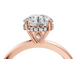 Rose gold Round Solitaire Diamond Ring with Prong Setting and Plain Band_10