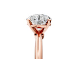 Rose gold Round Solitaire Diamond Ring with Six-Prong Setting on a Classic Band 5