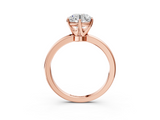 Rose gold Round Solitaire Diamond Ring with Six-Prong Setting on a Classic Band_26
