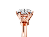 Rose gold Round Solitaire Diamond Ring with Six-Prong Setting on a Classic Band_28