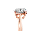 Rose gold Round Solitaire Diamond Ring with Split Shank and Four-Prong Setting_17