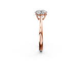 Rose gold Round Solitaire Diamond Ring with Split Shank and Four-Prong Setting_25