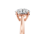 Rose gold Round Solitaire Diamond Ring with Split Shank and Four-Prong Setting_28