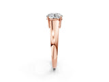 Rose gold Round Solitaire Diamond Ring with Tapered Band and Four-Prong Setting_54