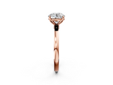 Rose gold Round Solitaire Diamond Ring with Thin Band and Four-Prong Setting_25