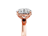 Rose gold Round Solitaire Diamond Ring with Thin Band and Four-Prong Setting_28