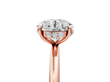 Rose gold Round Solitaire Diamond Ring with a Classic Band and Four-Prong Setting 5