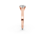 Rose gold Round Solitaire Engagement Ring with Four-Prong Setting and Tapered Band_10