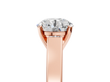 Rose gold Round Solitaire Engagement Ring with Four-Prong Setting and Tapered Band_13