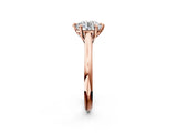 Rose gold Round Solitaire Engagement Ring with Six-Prong Setting and Classic Band 2