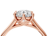 Rose gold Round Solitaire Engagement Ring with Six-Prong Setting and Classic Band 4