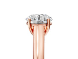 Rose gold Round Solitaire Engagement Ring with Tapered Band and Four-Prong Setting_11