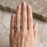 Rose gold Round Solitaire Leaf-Inspired Engagement Ring with Prong Setting_6