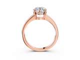 Rose gold Round Solitaire Pavé Band Prong Setting Ring_27