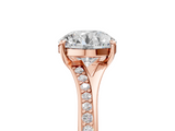 Rose gold Round Solitaire Pavé Band with Four-Prong Setting_82