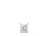 Rose gold Round Solitaire Pendant with Four-Prong Basket Setting_13