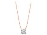 Rose gold Round Solitaire Pendant with Four-Prong Basket Setting_14
