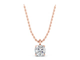Rose gold Round Solitaire Pendant with Four-Prong Setting_34
