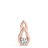 Rose gold Round Solitaire Prong-Set Diamond Pendant 1
