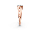 Rose gold Round Solitaire Tension Set Diamond Ring with Split Shank Band_26