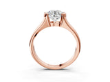 Rose gold Round Solitaire Tension Set Diamond Ring with Split Shank Band_27