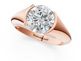 Rose gold Round Solitaire Tension Set Diamond Ring_24