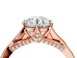 Rose gold Round Solitaire Twist Band Six-Prong Setting 4