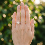 Rose gold Round Solitaire Twist Pave Diamond Engagement Ring with Prong Setting_15