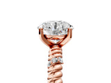 Rose gold Round Solitaire Twisted Band Prong Set Engagement Ring_75