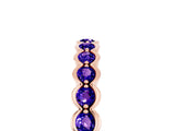 Rose gold Round Tanzanite Bezel Set Eternity Band_11