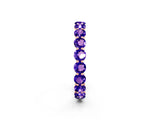 Rose gold Round Tanzanite Eternity Band with U-Prong Setting_32