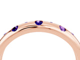Rose gold Round Tanzanite Flush-Set Comfort Fit Band_10