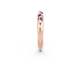Rose gold Round Tanzanite Flush-Set Comfort Fit Band_8
