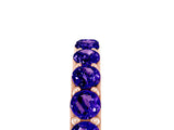 Rose gold Round Tanzanite Half Eternity Band with Classic Prong Setting_11