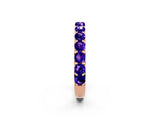 Rose gold Round Tanzanite Half Eternity Band with Classic Prong Setting_8