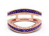 Rose gold Round Tanzanite Milgrain Eternity Band with Channel Setting_18