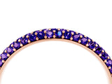 Rose gold Round Tanzanite Pavé Eternity Band with Shared Prong Setting_10