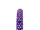 Rose gold Round Tanzanite Pavé Eternity Band with Shared Prong Setting_11