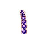 Rose gold Round Tanzanite Pavé Set Curved Wedding Band_11