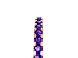 Rose gold Round Tanzanite Pavé Set Eternity Band with Micro Prong Setting_11