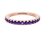 Rose gold Round Tanzanite Pavé Set Eternity Band with Micro Prong Setting_6