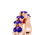 Rose gold Round Tanzanite Prong-Set Crossover Band_11