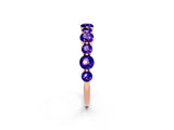 Rose gold Round Tanzanite Scalloped Prong Set Eternity Band_20
