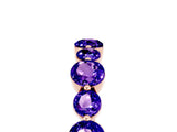 Rose gold Round Tanzanite Scalloped Prong Set Eternity Band_23