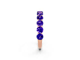 Rose gold Round Tanzanite Shared Prong Eternity Band_8